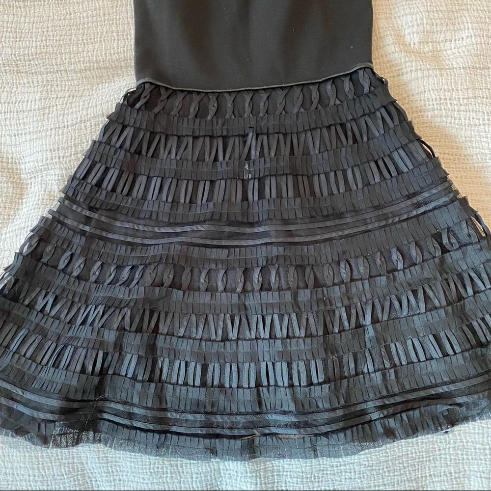 🧡 Sachin and Babi Fit and Flare Cocktail Dress with Ribbon Texture Skirt - Picture 2 of 11
